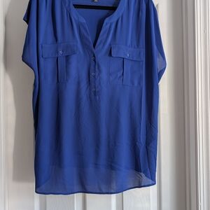 INC International Concepts Royal Blue Blouse